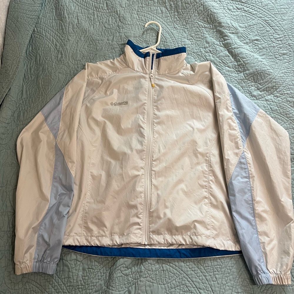 VINTAGE Columbia Women’s Blue Full Zip Windbreaker Jacket Size L
